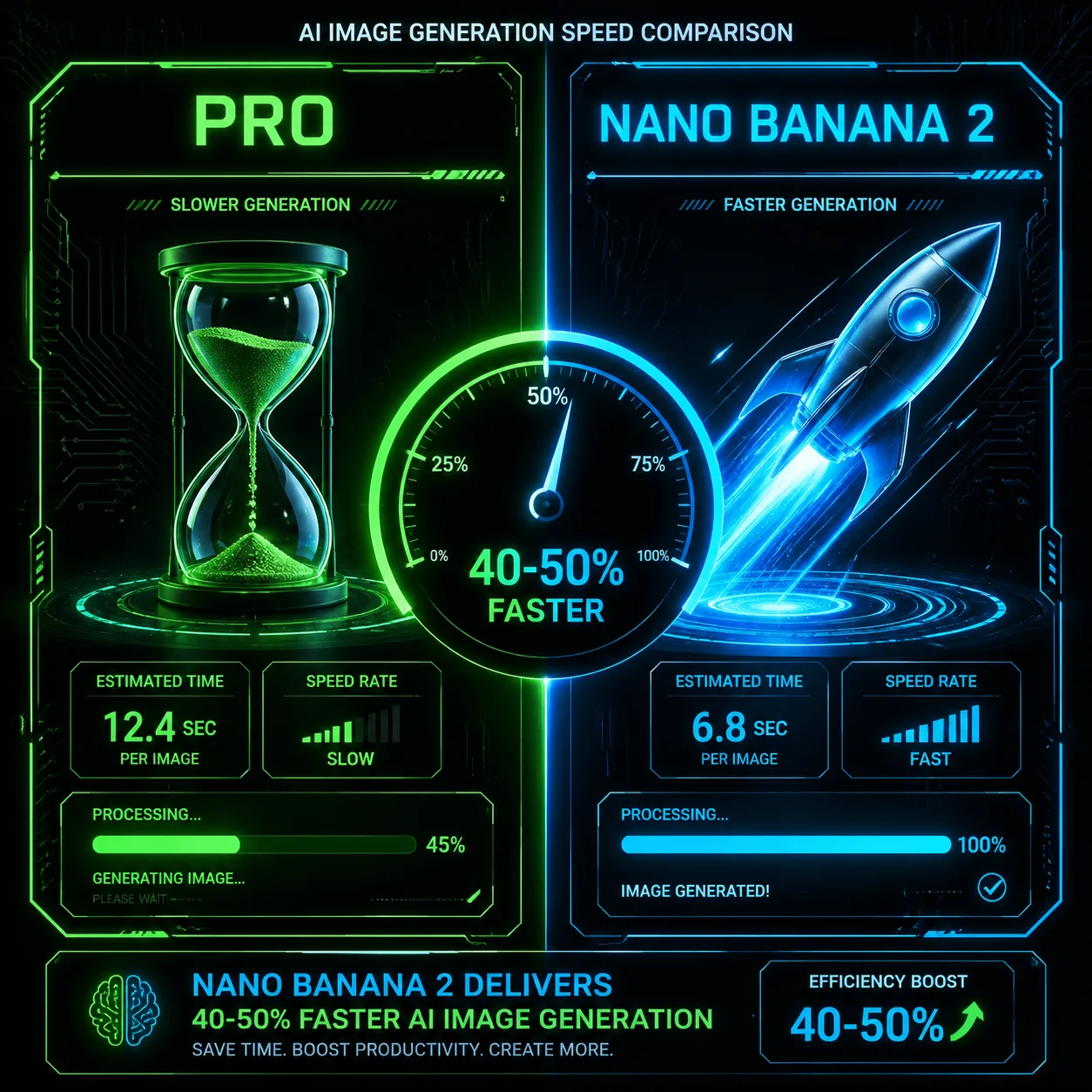 40-50% Faster Generation Example
