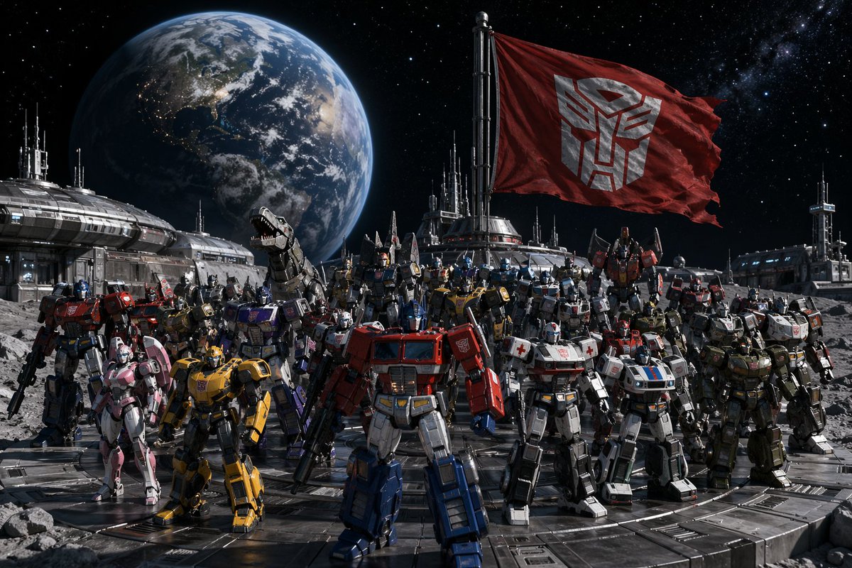 オートボット全員集合 月面基地で!