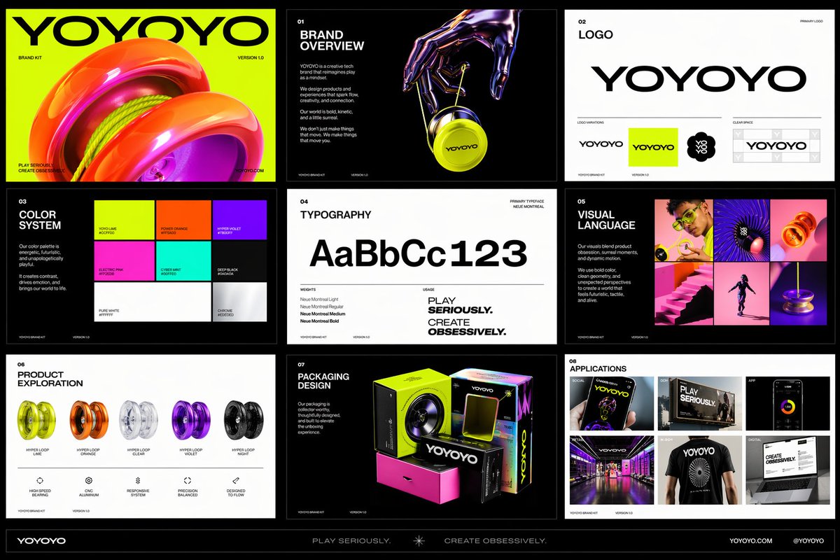 YOYOYO Brand Kit: Playful Futuristic Visual Identity