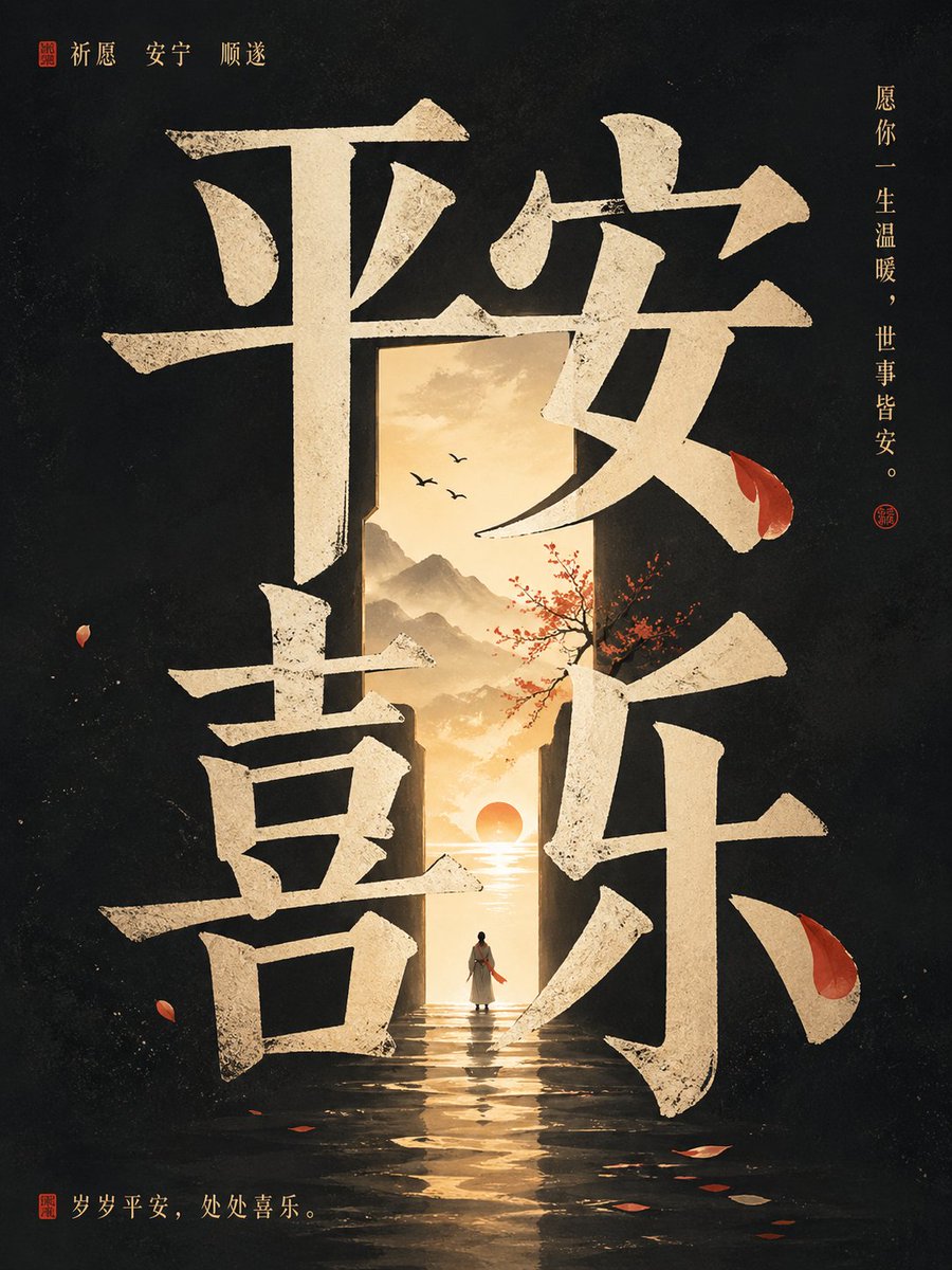 高度なコンセプトポスターデザイン：中国語タイポグラフィと視覚的メタファー