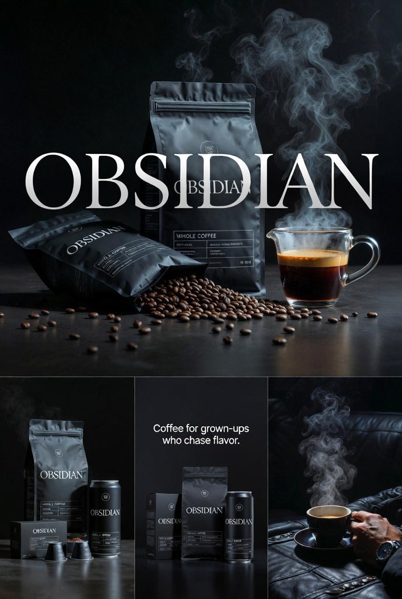 Obsidian Coffee Premium Editorial Campaign Images