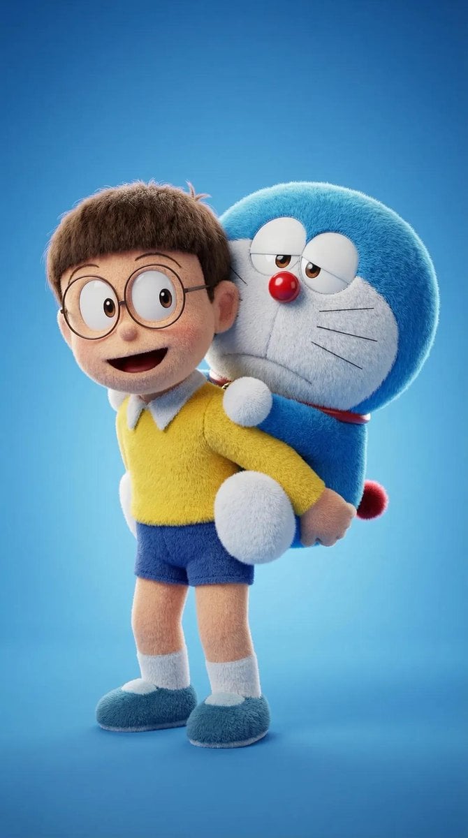 Doraemon 3D Plush Character Pixar-Style Render