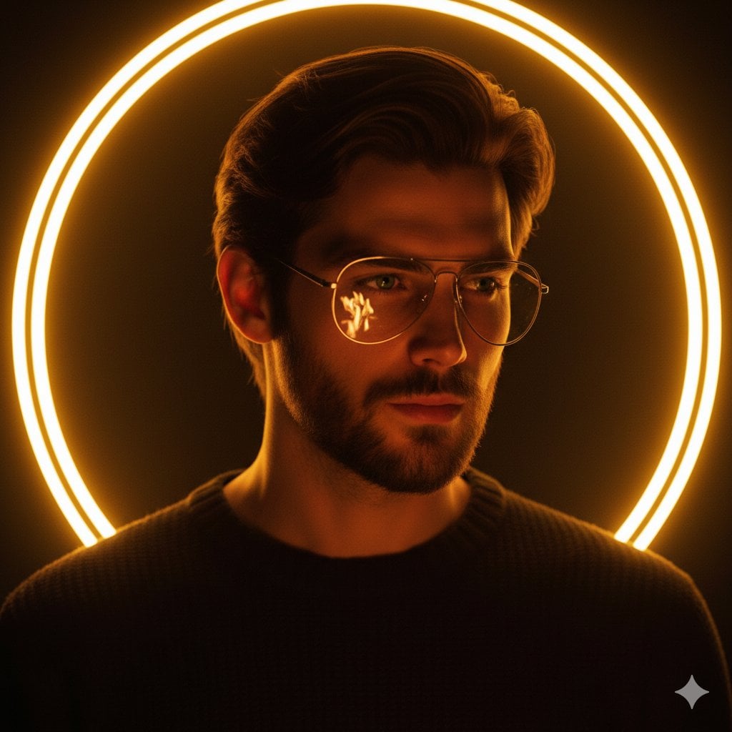 Cinematic Golden Halo Portrait | Nano Banana