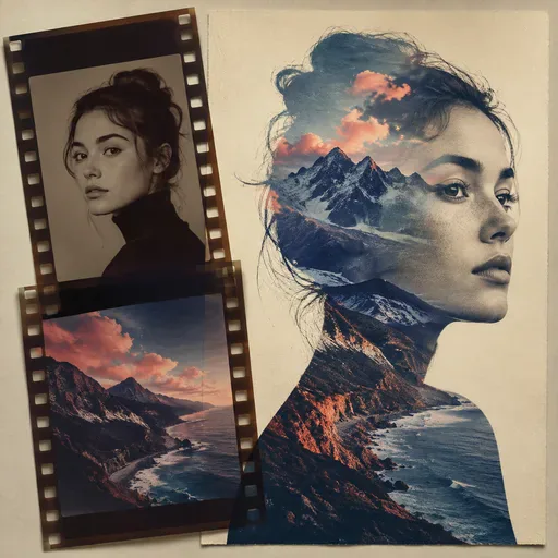 AI Double Exposure Travel Poster